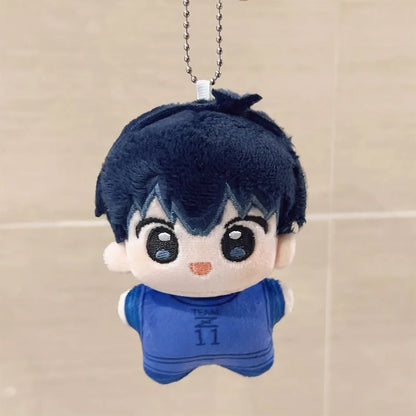 Mini Blue Lock Nagi Plush Keychain – Cute Anime Backpack Charm & Stuffed Doll Gift
