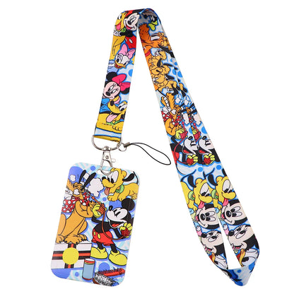 Cartoon Stitch Credential Holder Lanyard – Cute Neck Strap for Keychain, Pass & Credit Card Holder Accessories