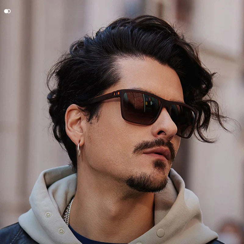 2024 Luxury Polarized Sunglasses for Men — High-End Square UV400 Driving Eyewear & Fashion Travel Sun Glasses