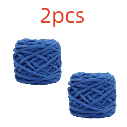 100g Chenille Knitting Yarn – Soft Thick Cotton Ice Strip Wool for DIY Hand Knitting Scarves & Crafts