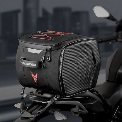 Motocentric Waterproof Motorcycle Helmet Bag - Multifunctional Rear Seat Backpack, High Capacity for Riders