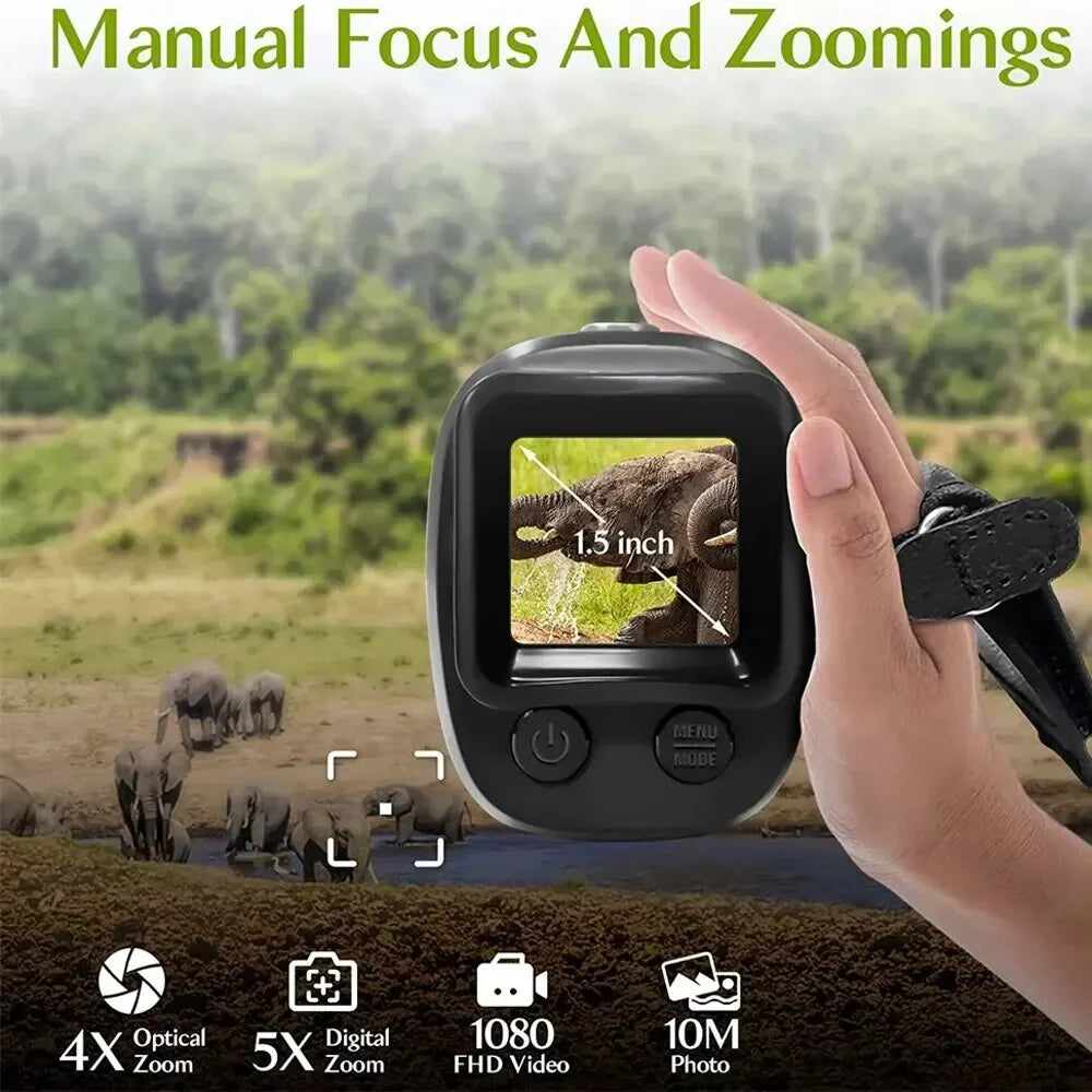 1080P HD Monocular Night Vision Scope – 5X Zoom Infrared Hunting Telescope, 300m Range in Full Darkness