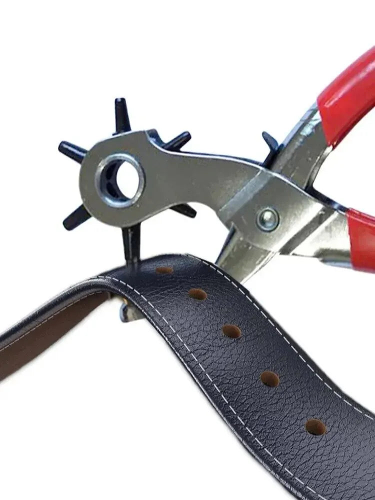 Multifunctional Leather Hole Punch Tool: Carbon Steel Belt Puncher for Crafts - Leatherworking Tools