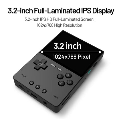 TRIMUI BRICK Handheld Game Console – 3.2'' IPS Screen, Linux System, LED Lighting, Metal Back Panel, Free Keycap Gifts