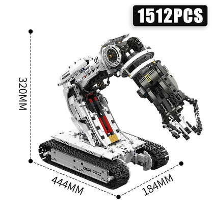 Technical 1512PCS Science Fiction Robotic Arm Building Blocks Set – High-Tech Engineering Car Bricks Toy for Kids & Adults STEM Educational Gift