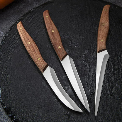 3 Pcs Professional Sharp Kitchen Knife Set - Chef Carving Tools for Food, Fruit, and Cake