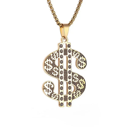 Stainless Steel $100 Bill Pendant Necklace for Men & Women – Fashion Lucky Wealth Jewelry Gift Necklace