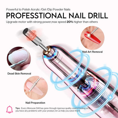 Morovan Beginner & Professional Nail Art Set with Diamond Powder — Acrylic Nail Kit