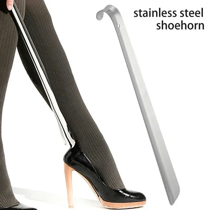 52cm Extra Long Stainless Steel Shoehorn – Silver Metal Shoe Remover and Lifter Aid Tool