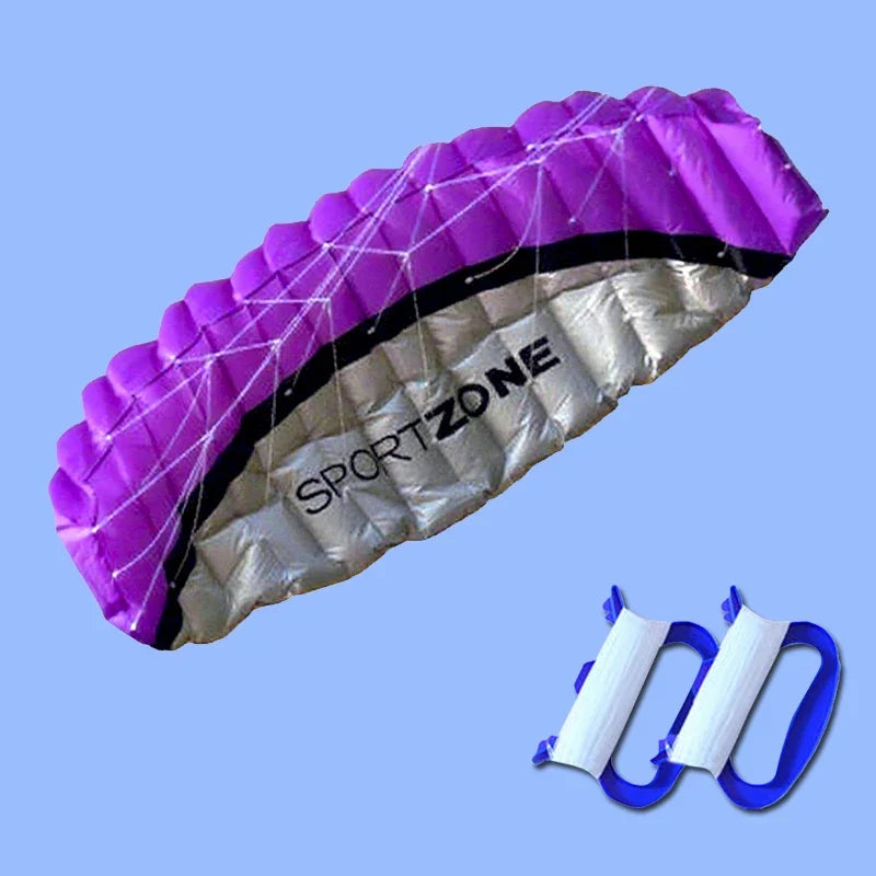 Beginner Dual Line Power Kite - Parafoil Parachute Stunt Kite for Adults and Kitesurf Sports