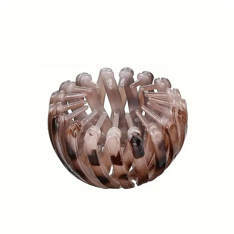 Bird’s Nest Hair Clip - Retro Geometric Elastic Ponytail & Bun Hair Accessory for Women