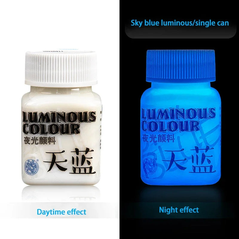 58ML Fluorescent Acrylic Luminous Pigment - Glow-in-the-Dark Paint for DIY, Festival, Party & Wall Decoration