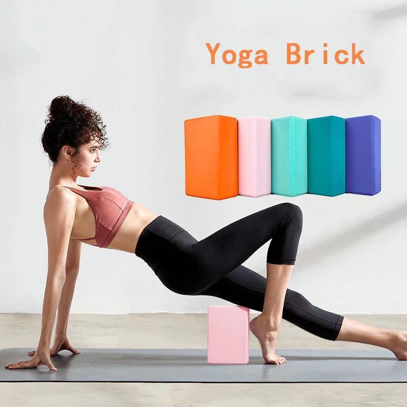 EVA Gym Blocks Foam Brick Set: Yoga Bolster Pillow Cushion for Exercise, Fitness, Stretching - Body Shaping Tool