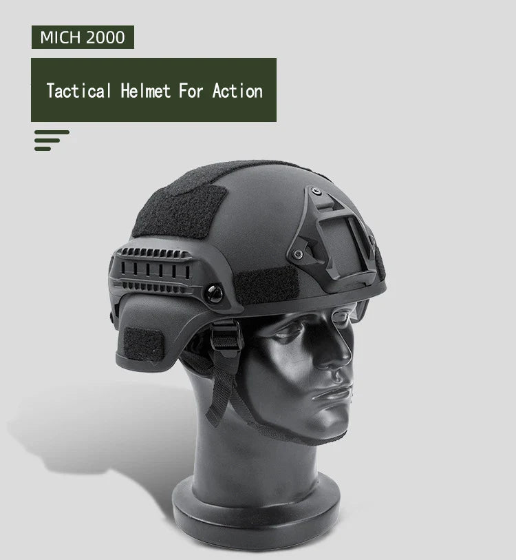 FAST MICH2000 Tactical Helmet – Airsoft MH Outdoor SWAT Paintball CS Protective Gear