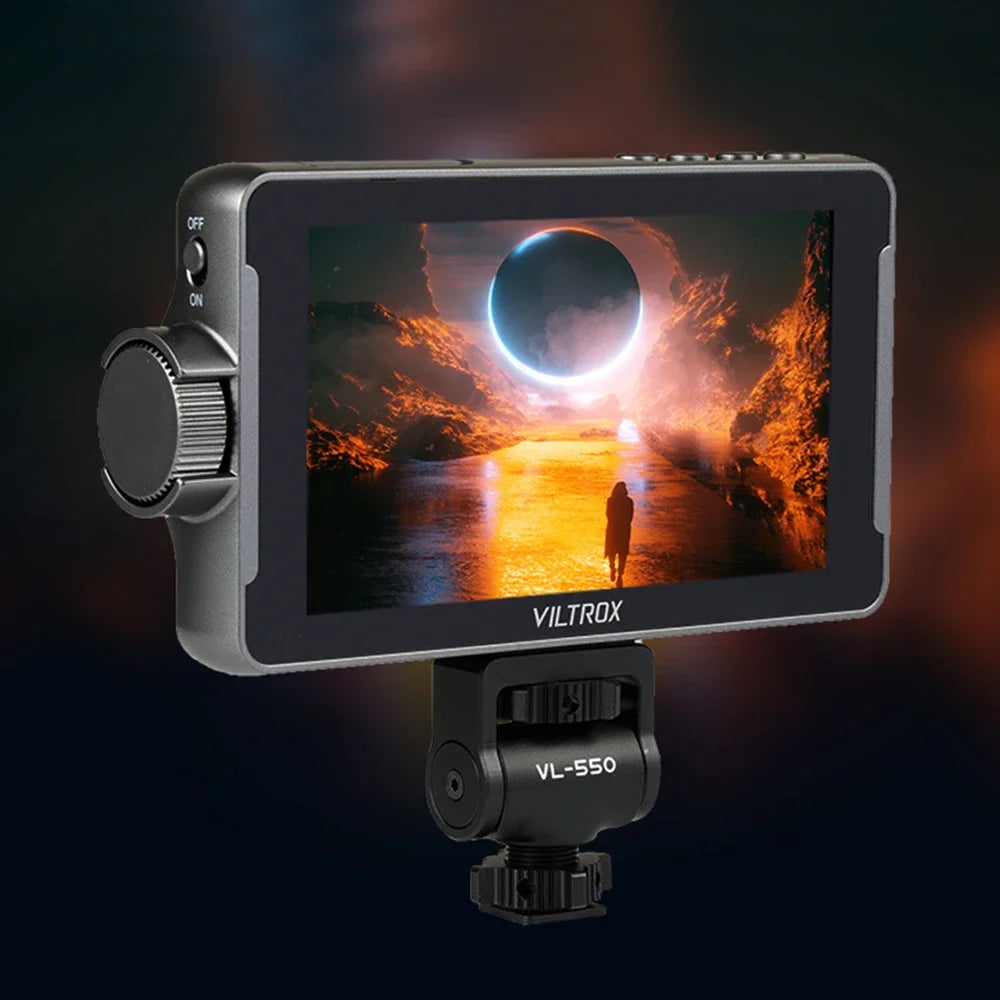 VILTROX DC-550 5.5” 4K HDMI Touch Screen Camera Monitor – 1920x1080 Full HD Studio Field Monitor with 3D LUT for Professional Video Shooting & Director Use