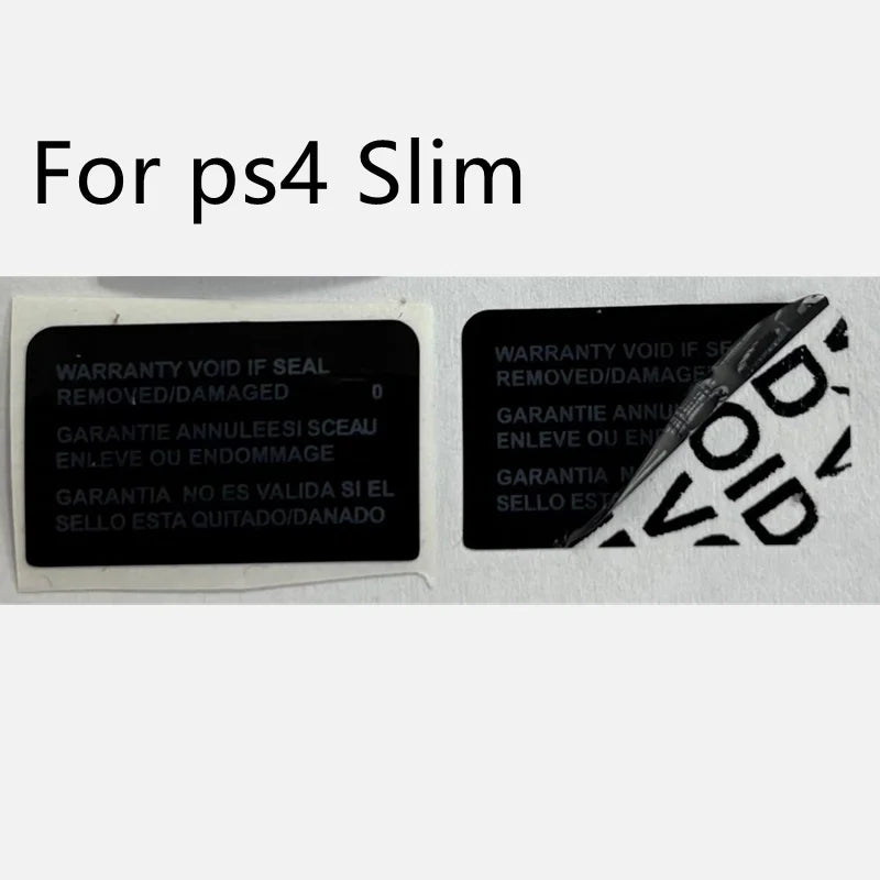 20PCS Replacement Warranty Stickers – PS4 & PS5 Console Case Shell Labels for Slim, Pro, and Host Models