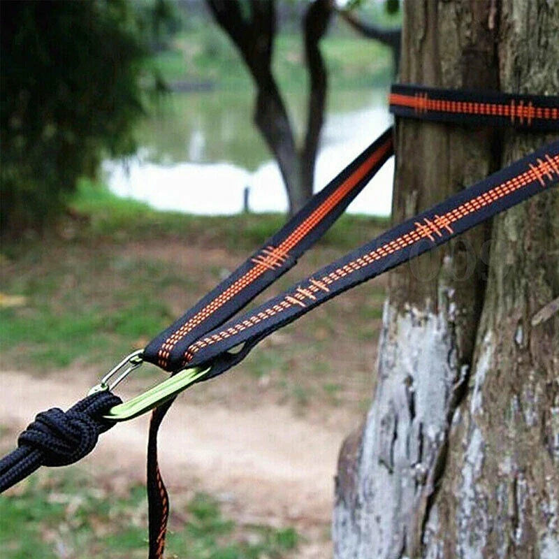 Secure Your Hammock with 2/4Pcs Special Reinforced Polyester Straps: High Load-Bearing Barbed Design for Outdoor Camping