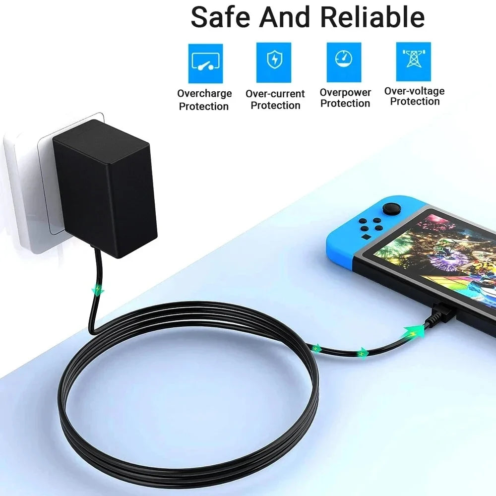 Nintendo Switch & Switch Lite Fast Charger – AC Power Adapter for Mobile Devices