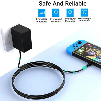 Nintendo Switch & Switch Lite Fast Charger – AC Power Adapter for Mobile Devices