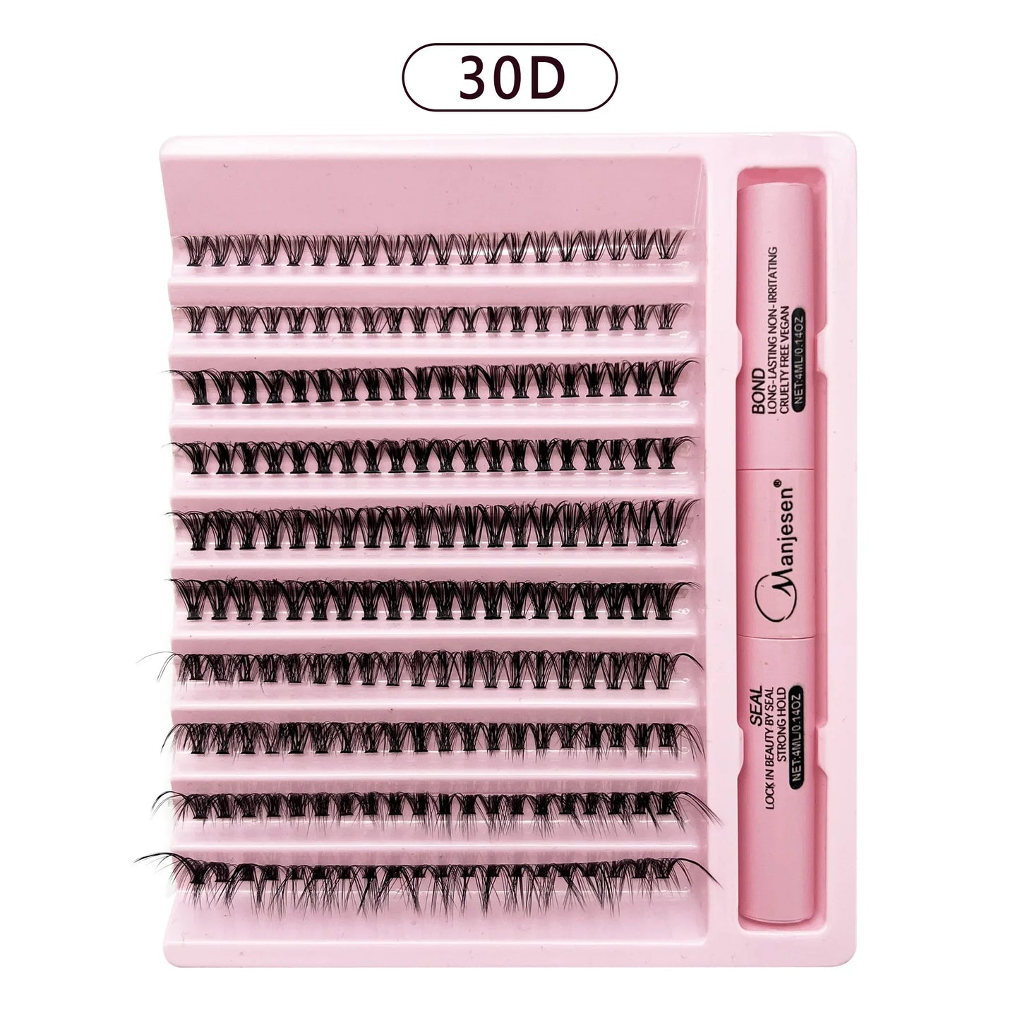 200 PCS Eyelash Clusters Kit – Lash Bond & Seal, DIY Lash Extension Tools & Glue Accessories