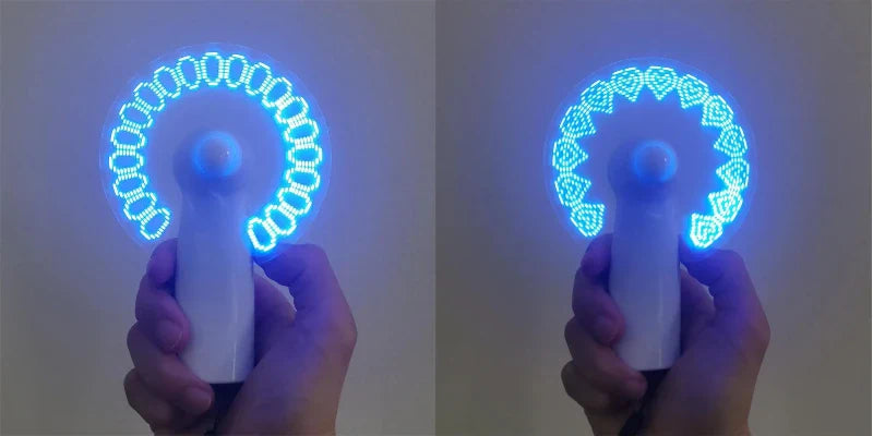 6-20 Pcs Customized LED Fans – Personalized Portable Light-Up Fans for Proposals, Outdoor, Birthday & Wedding Gift Favors