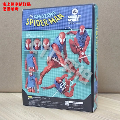 CT Toys Mafex 186 Spiderman Figure – Scarlet Spider Comic Action Figurine Toy Gift