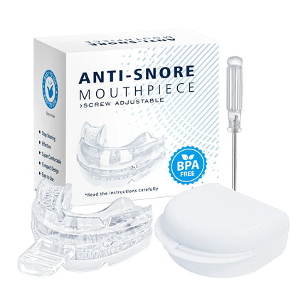 Adjustable Anti-Snoring Mouth Guard – Sleep Aid Mouthpiece for Bruxism, Anti-Apnea & Snoring Relief