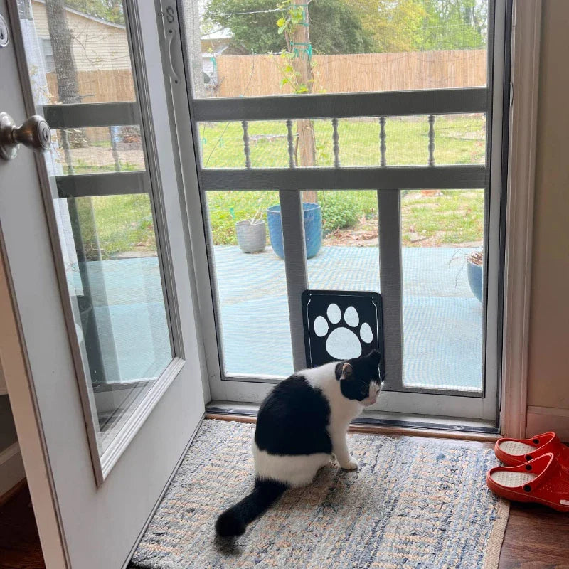 Secure Entry Solution: Pet Door with Lockable Magnetic Screen - Easy Install for Outdoor Dogs & Cats, Stylish Access to Your Garden