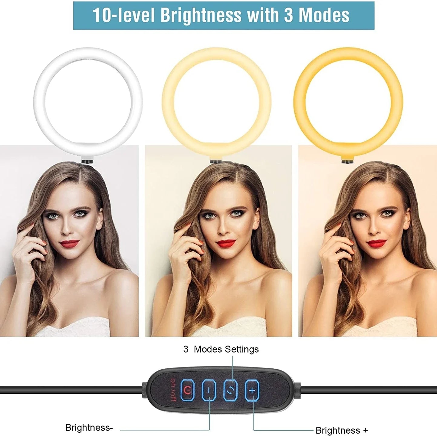10-inch 26cm LED Selfie Ring Light – Photography Fill Lighting for Video Recording, Live Broadcast & Selfie Lamp