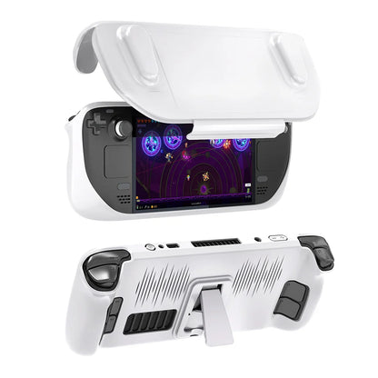 Back Cooling Cover with Sliding Shell for Steam Deck — Hard Protective Case with Kickstand Gaming Accessory