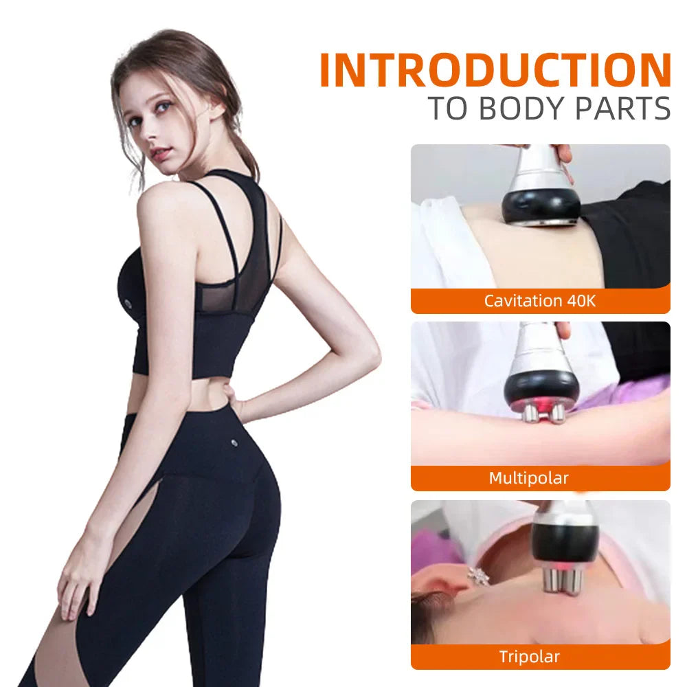 3-in-1 Beauty Body Slimming Massager – Cavitation Machine for Face & Body Tightening, Lifting, and Skincare