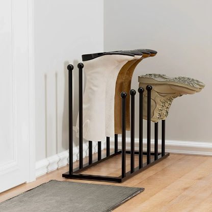 Free-Standing Metal Boot Rack Organizer – Removable Tall Boot Storage Holder, Multifunctional Home Boot Rack