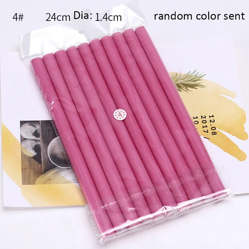 10PCS Flexible Hair Curling Rods – Soft Foam Bendy Twist Curls, No Heat Flexi Rollers for Hair Styling