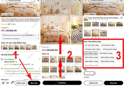 Super Thick Plaid Fleece Blanket – Soft, Warm, Fluffy Winter & Autumn Comforter Quilt