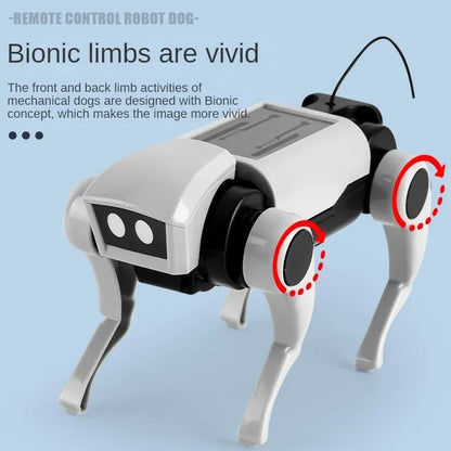 RC Robot Dog Toy for Kids – DIY Assembly Remote Control Mechanical Dog, Educational Science Model Gift for Boys
