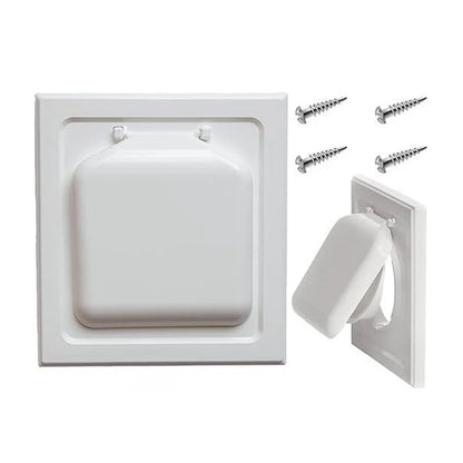 Dual Door Dryer Vent Cover with Screws – Easy Install Exterior Exhaust Vent for Home Safety
