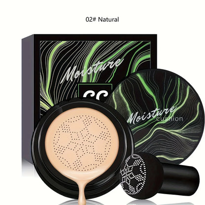 Mushroom Head Air Cushion CC Cream – Moisturizing, Waterproof Foundation & Concealer for Long-Lasting Nude Makeup