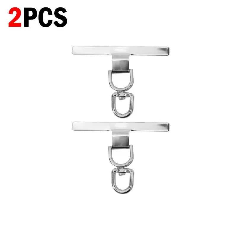 Upgraded 360° Rotatable Metal Phone Tether Tab Clip – Stainless Steel Cellphone Lanyard Patch Safety Connector (1–4 Pcs)