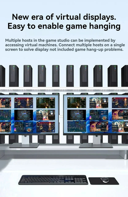 HDMI-Compatible Dummy Plug 4K HDR EDID Emulator – Virtual Monitor Headless Ghost Display Adapter, 4K@60Hz Support