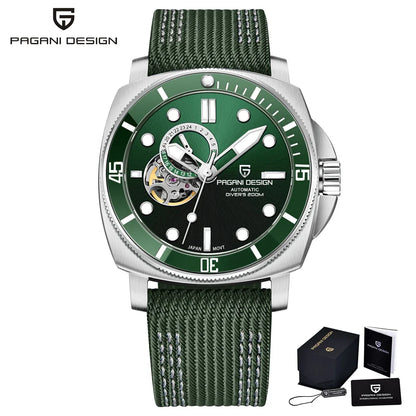 PAGANI DESIGN 2023 Men’s Tourbillon Automatic Watch – Mechanical Wristwatch with Ceramic Bezel, Luminous Display & 20Bar Waterproof