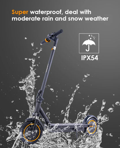 HEZZO G30 36V 500W Electric Scooter — 21MPH, 37.5-Mile Range, 10" Wheels, 15Ah Foldable Escooter with Front Suspension