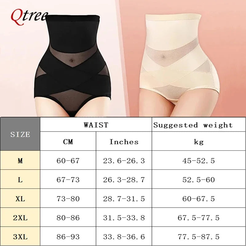 Qtree Plus Size Shapewear for Women – Tummy Control, Butt Lifting, Seamless Waist Trainer Body Shaper Panties
