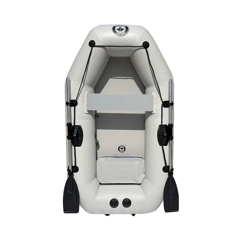 Solar Marine 2-Person Inflatable PVC Fishing Boat – 2M Wear-Resistant Kayak Canoe with Free Accessories