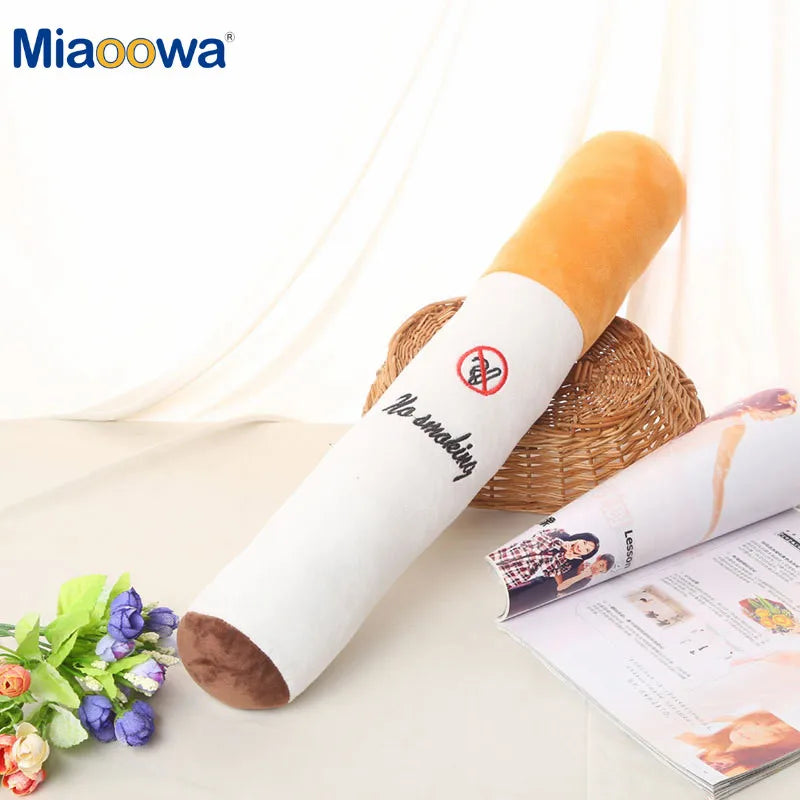 30-110cm Funny Cigarette Plush Pillow – Cylindrical Sleeping Toy for Fashion, Friends & Birthday Gifts