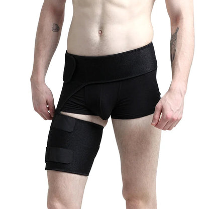 Hip Brace Thigh Compression Sleeve – Groin & Hamstring Support Wrap for Sciatica, Quad Strains & Hip Pain Relief