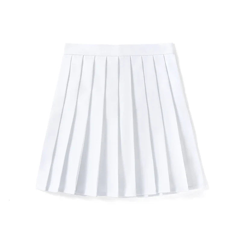 Women’s High Waist A-Line Skirt – Summer Harajuku Style Black Mini Pleated School Girl Uniform
