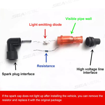 BLALION Universal Motorcycle Spark Plug Cap – 90° Flash Ignition Cap for Moto Engines