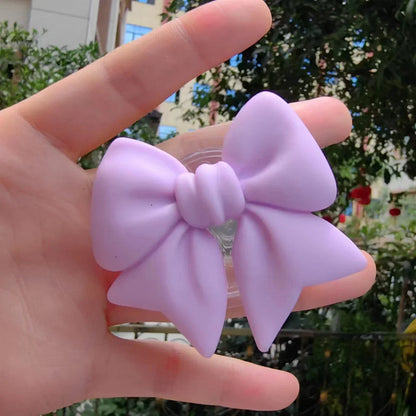 Cute Macaron Color Bow-Knot Smart Tok – Universal Phone Holder, Korean Style Grip Stand, Lazy Bracket for Smartphones