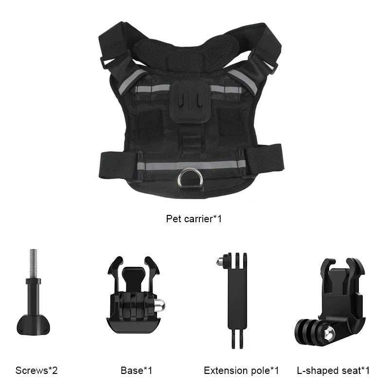 Sheingka Adjustable Sports Camera Chest Strap – Dog Harness Holder for GoPro Hero 4–12
