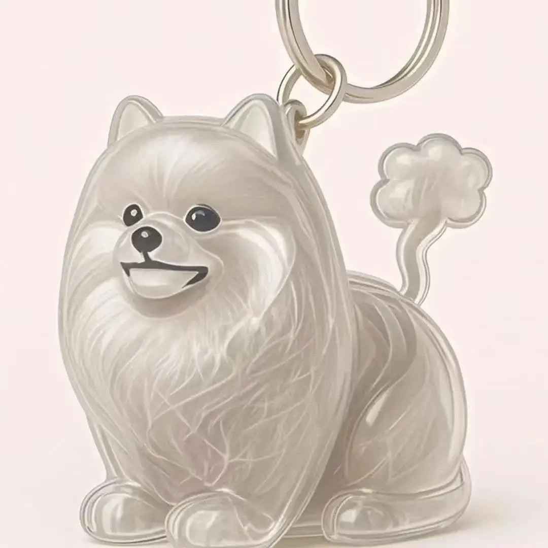 Cute Dog Hair Storage Pendant Keychain – Couple Bag Charm, Car Keychain Jewelry, Souvenir Gift & Decoration Accessory